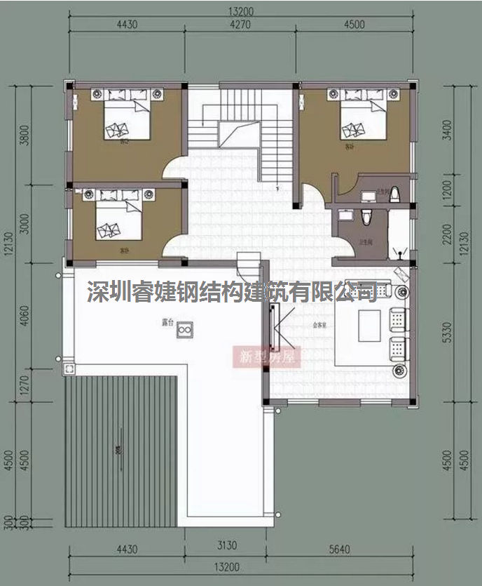 五套鄉(xiāng)間別墅小戶型，2層5臥室?guī)к噹?，超?jí)經(jīng)濟(jì)實(shí)惠（帶設(shè)計(jì)圖）(圖3)