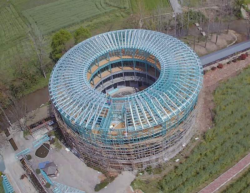 輕鋼結構圓形建筑項目，造型靈活！(圖3)